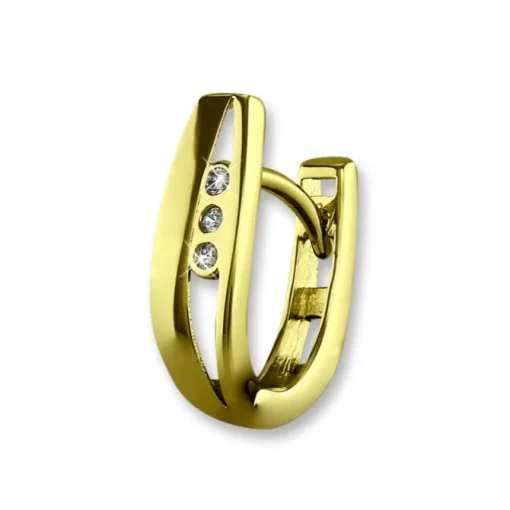 GoldDream Creole geteiltes Rechteck Zirkonia Ohrring 333er Gold GDO537WY