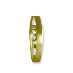 GoldDream Creole geteiltes Rechteck Zirkonia Ohrring 333er Gold GDO537WY