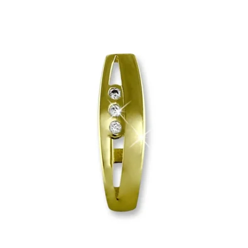 GoldDream Creole geteiltes Rechteck Zirkonia Ohrring 333er Gold GDO537WY