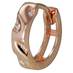 GoldDream Creole Glamour Zirkonia Ohrring 333er Rosegold Echtschmuck GDO5031E