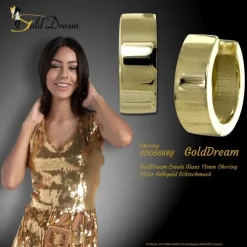 GoldDream Creole Glanz 13mm Ohrring 333er Gelbgold Echtschmuck GDO5668Y