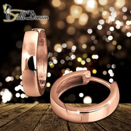 GoldDream Creole Glanz Ohrring 333er Roségold Echtschmuck GDO5051E