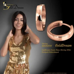 GoldDream Creole Glanz Ohrring 333er Roségold Echtschmuck GDO5051E
