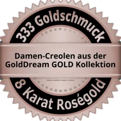 GoldDream Creole Glanz Ohrring 333er Roségold Echtschmuck GDO5051E