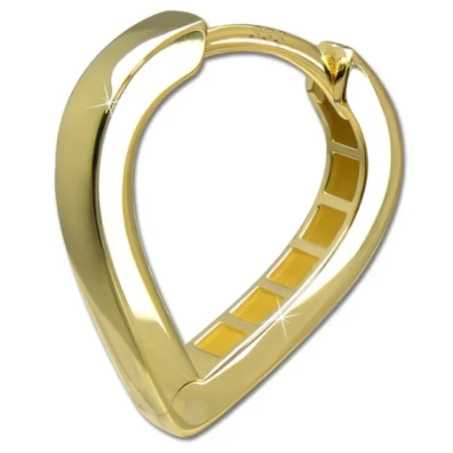 GoldDream Creole Herz 16mm Ohrring 333er Gelbgold Echtschmuck GDO5681Y