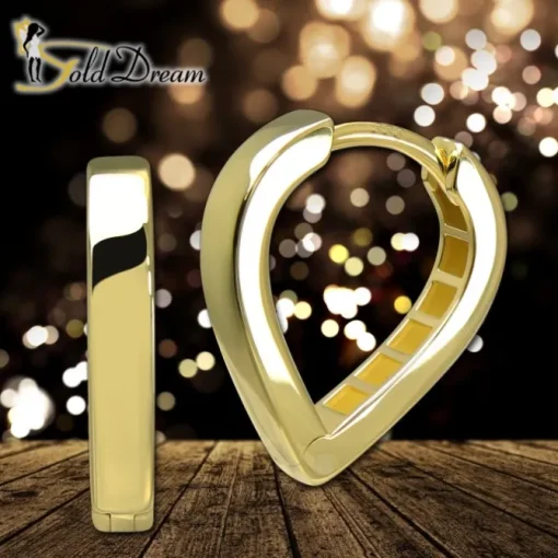 GoldDream Creole Herz 16mm Ohrring 333er Gelbgold Echtschmuck GDO5681Y