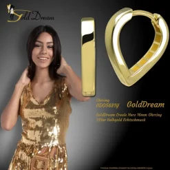 GoldDream Creole Herz 16mm Ohrring 333er Gelbgold Echtschmuck GDO5681Y