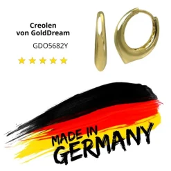 GoldDream Creole Klassik 20mm Ohrring 333er Gelbgold Echtschmuck GDO5682Y