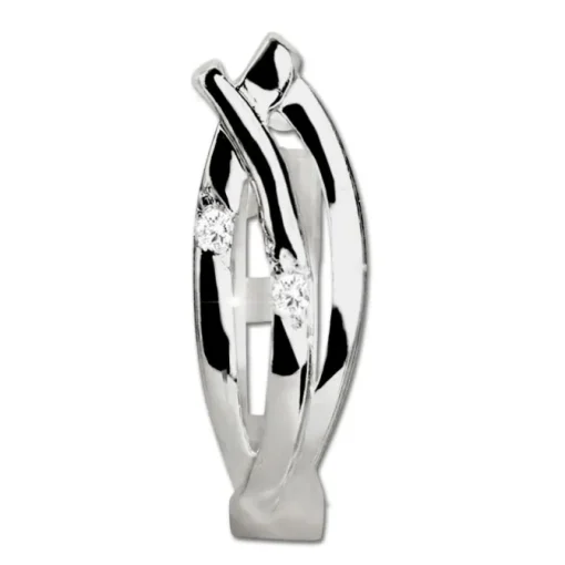 GoldDream Creole Leaf mit Zirkonia Ohrring 333er Weißgold GDO5633J