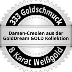 GoldDream Creole Leaf mit Zirkonia Ohrring 333er Weißgold GDO5633J