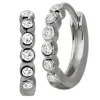 GoldDream Creole mit weißen Zirkonia Ohrring 333er Weißgold GDO5628J