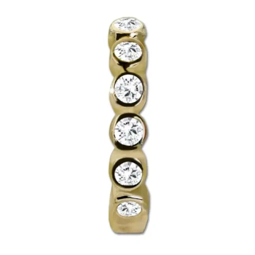 GoldDream Creole mit weißen Zirkonia Ohrring 333er Gelbgold GDO5628Y