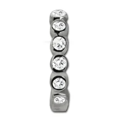 GoldDream Creole mit weißen Zirkonia Ohrring 333er Weißgold GDO5628J