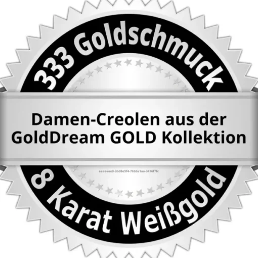 GoldDream Creole mit weißen Zirkonia Ohrring 333er Weißgold GDO5628J