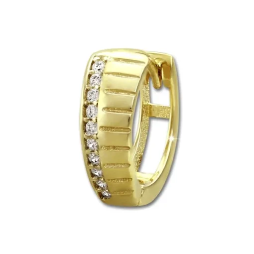 GoldDream Creole Muster Zirkonia weiß Ohrring 333 Gold Echtschmuck GDO523WY