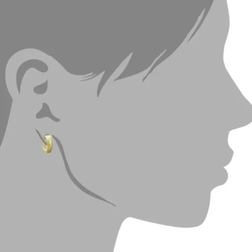 GoldDream Creole Muster Zirkonia weiß Ohrring 333 Gold Echtschmuck GDO523WY