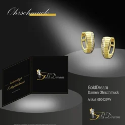 GoldDream Creole Muster Zirkonia weiß Ohrring 333 Gold Echtschmuck GDO523WY
