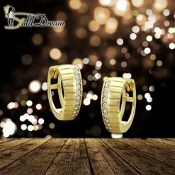 GoldDream Creole Muster Zirkonia weiß Ohrring 333 Gold Echtschmuck GDO523WY