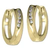 GoldDream Creole Plain Zirkonia Ohrring 333 Gold Echtschmuck GDO5634Y