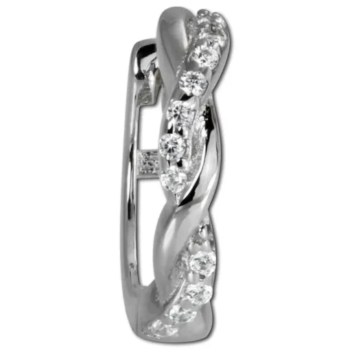 GoldDream Creole Ranke Zirkonia Ohrring 333 Weißgold GDO5041J