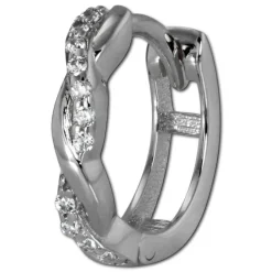 GoldDream Creole Ranke Zirkonia Ohrring 333 Weißgold GDO5041J