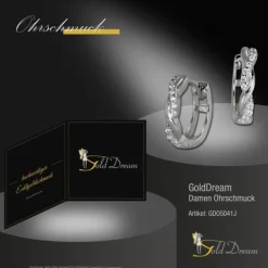 GoldDream Creole Ranke Zirkonia Ohrring 333 Weißgold GDO5041J