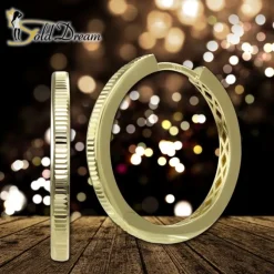 GoldDream Creole Shape 25mm Ohrring 333er Gelbgold Echtschmuck GDO5701Y