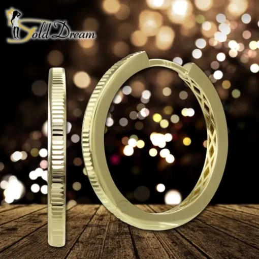GoldDream Creole Shape 25mm Ohrring 333er Gelbgold Echtschmuck GDO5701Y