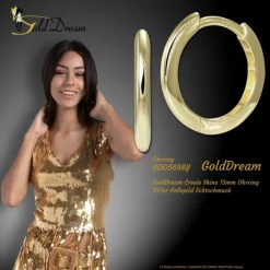GoldDream Creole Shine 15mm Ohrring 333er Gelbgold Echtschmuck GDO5698Y