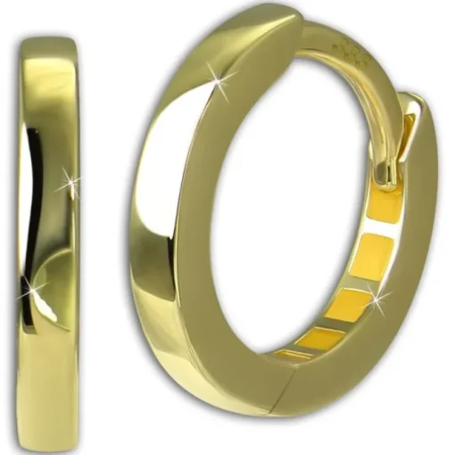 GoldDream Creole Simple 13mm Ohrring 333er Gelbgold Echtschmuck GDO5677Y