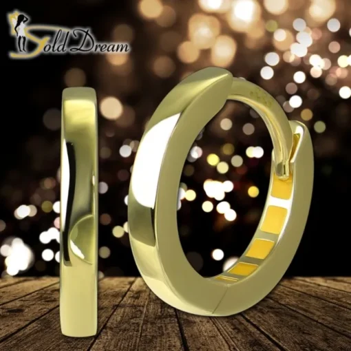 GoldDream Creole Simple 13mm Ohrring 333er Gelbgold Echtschmuck GDO5677Y