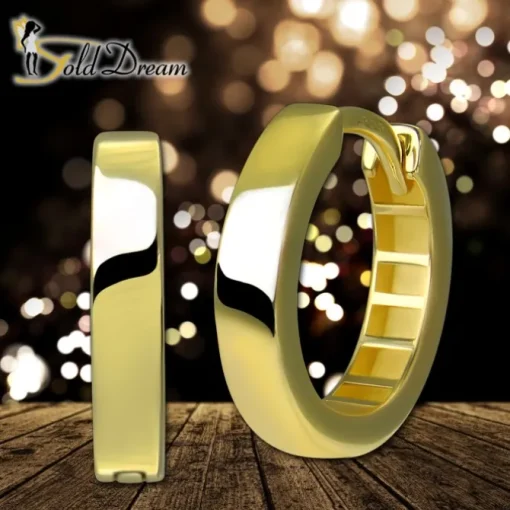 GoldDream Creole Simple 15mm Ohrring 333er Gelbgold Echtschmuck GDO5679Y