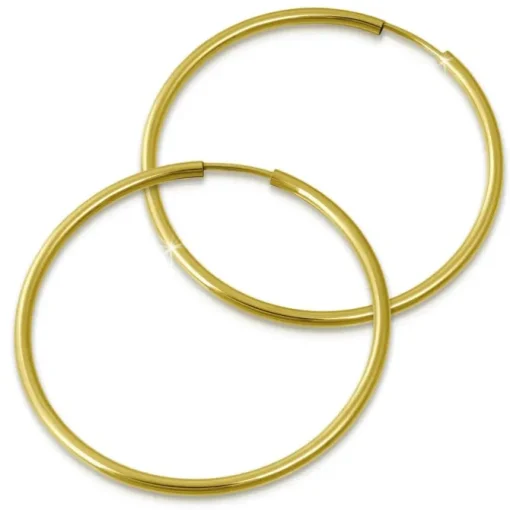 GoldDream Creole Simply 50mm Ohrring 333 Gelbgold Echtschmuck GDO0005Y