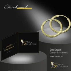 GoldDream Creole Simply 20mm Ohrring 333 Gelbgold Echtschmuck GDO0002Y