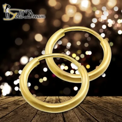 GoldDream Creole Simply 15mm Ohrring 333 Gelbgold Echtschmuck GDO00015Y