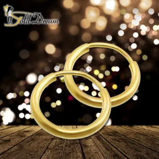 GoldDream Creole Simply 13mm Ohrring 333 Gelbgold Echtschmuck GDO00013Y