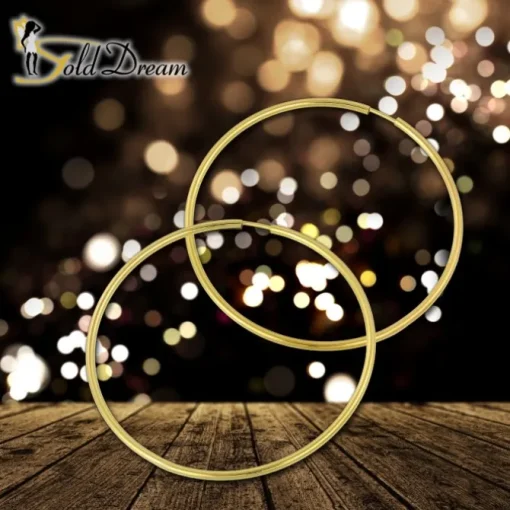 GoldDream Creole Simply 50mm Ohrring 333 Gelbgold Echtschmuck GDO0005Y