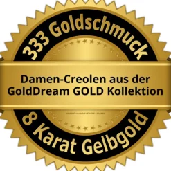 GoldDream Creole Simply 15mm Ohrring 333 Gelbgold Echtschmuck GDO00015Y