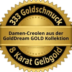 GoldDream Creole Simply 20mm Ohrring 333 Gelbgold Echtschmuck GDO0002Y