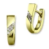 GoldDream Creole Trapez Zirkonia Ohrring 333 Gelbgold Echtschmuck GDO534WY