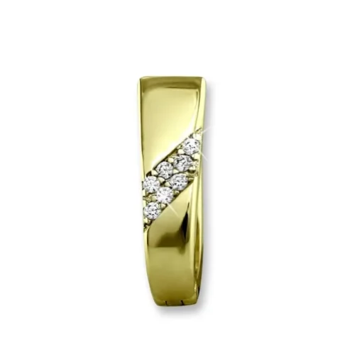 GoldDream Creole Trapez Zirkonia Ohrring 333 Gelbgold Echtschmuck GDO534WY