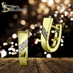 GoldDream Creole Trapez Zirkonia Ohrring 333 Gelbgold Echtschmuck GDO534WY