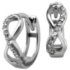 GoldDream Creole Unendlich Zirkonia Ohrring 333 Weißgold Echtschmuck GDO5131J