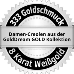 GoldDream Creole Unendlich Zirkonia Ohrring 333 Weißgold Echtschmuck GDO5131J