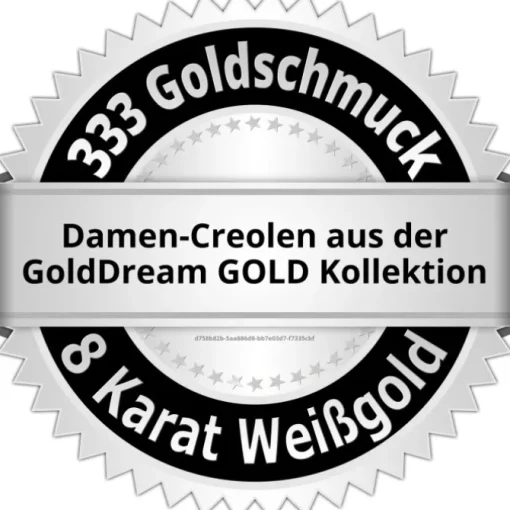 GoldDream Creole Unendlich Zirkonia Ohrring 333 Weißgold Echtschmuck GDO5131J
