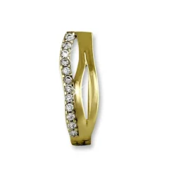 GoldDream Creole Wellen Zirkonia Ohrring 333 Gelbgold Echtschmuck GDO532WY
