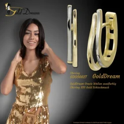 GoldDream Creole Wellen zweifarbig Ohrring 333 Gold Echtschmuck GDO5662T