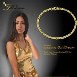 GoldDream Damen Armband 18,7cm Gelbgold 8 Karat GDAB01219Y