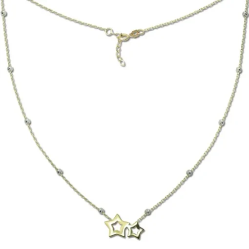 GoldDream Damen Colliers Halskette Sterne 44-46cm Gelbgold 8 Karat GDK50045T