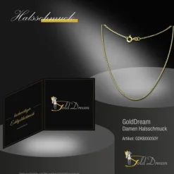GoldDream Damen Colliers Halskette 50cm Gelbgold 8 Karat GDKB00050Y